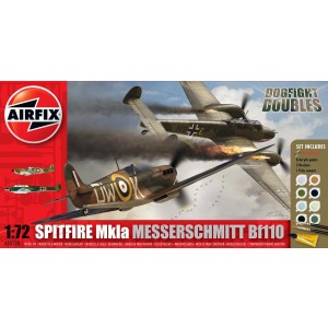 Spitfire MkIa and Messerschmitt Bf110 Dogfight Doubles Gift Set 1:72 